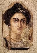unknow artist Funerary Portrait of Womane from El Fayum France oil painting artist